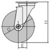 EA986PP-11 65mm キャスター(自在金具) エスコ 64675127