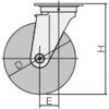 EA986PP-22 75mm キャスター(自在金具・ブレーキ付) エスコ 64675188