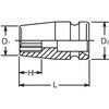 EA164EB-130 3/4"DRx30mm インパクトソケット(十二角) エスコ 64695016