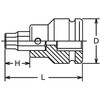 EA164EH-219 3/4"DRx19mm [INHEX]インパクトソケット エスコ 64695655