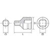 EA164KF-7 1/2"DRx3/4"DR 凹凸インパクトソケットアダプター エスコ 64697947
