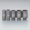 EA164KH-1 1/2"DR インパクト用ハブソケットセット(ハブナット/ハブボルト エスコ 64698035