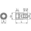 EA164NL-255 1"DR/55mm fB[vCpNg\Pbg GXR 64700993