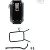 Unitgarage / ユニットガレージ Aluminium Pannier Atlas 40L with Right Inox Subframe NineT-Series， Black Panniers + Black Frames | AL1_BL+1687-Black-Panniers+Black-Frames