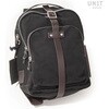 Unitgarage / ユニットガレージ Canvas tank bag， Black/Brown | U032-Black-Brown