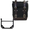 Unitgarage / ユニットガレージ Canvas side bag + Universal frame， Black/Brown | U001+1006_Black-Brown