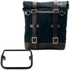 Unitgarage / ユニットガレージ Canvas Side Pannier Scram 22L-30L + R18 frame for Fishtail exhaust， Black/Brown | U201+3401-Black-Brown