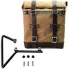 Unitgarage / ユニットガレージ Canvas Side Pannier Scram 22L-30L + Subframe husqvarna svartpilen 701， Beige/Brown | U201+3002-Beige-Brown