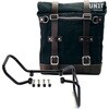 Unitgarage / ユニットガレージ Canvas Side Pannier Scram 22L-30L + Subframe husqvarna vitpilen 701， Black/Brown | U201+3001-Black-Brown