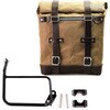 Unitgarage / ユニットガレージ Canvas Side Pannier Scram 22L-30L + Subframe R 1200 GS， Beige/Brown | U201+1229-Beige-Brown