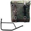 Unitgarage / ユニットガレージ Canvas Side Pannier Scram 22L-30L + Subframe R 1200 R， Green/Brown | U201+1421-Green-Brown