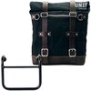 Unitgarage / ユニットガレージ Canvas Side Pannier Scram 22L-30L + Subframe R18 for Straight pipe exhaust， Black/Brown | U201+3400-Black-Brown