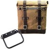 Unitgarage / ユニットガレージ Canvas Side Pannier Scram 22L-30L + Subframe R80 G/S， Beige/Brown | U201+1008-Beige-Brown