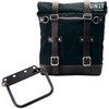 Unitgarage / ユニットガレージ Canvas Side Pannier Scram 22L-30L + Subframe R80 G/S， Black/Brown | U201+1008-Black-Brown