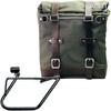 Unitgarage / ユニットガレージ Canvas Side Pannier Scram 22L-30L + Right Subframe BMW CE 04， Green/Brown | U201+3700DX-Green-Brown