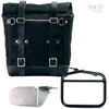 Unitgarage / ユニットガレージ Canvas Side Pannier Scram 22L-30L + Right subframe Ducati Scrambler， Black/Black | U201+1007DX-Black-Black