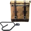 Unitgarage / ユニットガレージ Canvas Side Pannier Scram 22L-30L + Right Subframe Guzzi V9 Bobber， Beige/Brown | U201+2250DX-Beige-Brown