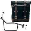 Unitgarage / ユニットガレージ Canvas Side Pannier Scram 22L-30L + Right Subframe R 1200 R LC， Black/Brown | U201+2101DX-Black-Brown