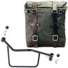 Unitgarage / ユニットガレージ Canvas Side Pannier Scram 22L-30L + Right Subframe R 1200 R LC， Green/Brown | U201+2101DX-Green-Brown