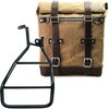 Unitgarage / ユニットガレージ Canvas Side Pannier Scram 22L-30L + Right Subframe Sportster S 1250， Beige/Brown | U201+3320DX-Beige-Brown