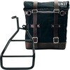 Unitgarage / ユニットガレージ Canvas Side Pannier Scram 22L-30L + Right Subframe Sportster S 1250， Black/Brown | U201+3320DX-Black-Brown