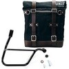 Unitgarage / ユニットガレージ Canvas Side Pannier Scram 22L-30L + Right Subframe Triumph Street 900 Series (2017 until now)， Black/Brown | U201+1013DX-Black-Brown