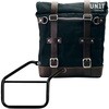Unitgarage / ユニットガレージ Canvas Side Pannier Scram 22L-30L + Right Subframe Triumph Trident 660， Black/Brown | U201+3500DX-Black-Brown