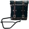 Unitgarage / ユニットガレージ Canvas Side Pannier Scram 22L-30L + Right Subframe Yamaha， Black/Brown | U201+2504DX-Black-Brown