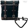 Unitgarage / ユニットガレージ Canvas Side Pannier Scram 22L-30L + Left Subframe husqvarna 401 (2020 until now)， Black/Brown | U201+3003SX-Black-Brown