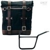Unitgarage / ユニットガレージ Canvas Side Pannier Scram 22L-30L + Left Subframe Pan America 1250， Black/Brown | U201+3304SX-Black-Brown