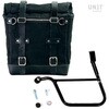 Unitgarage / ユニットガレージ Canvas Side Pannier Scram 22L-30L + Left Subframe Triumph Street 900 Series (2017 until now)， Black/Black | U201+1013SX-Black-Black
