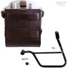 Unitgarage / ユニットガレージ Carrying system in aluminum with adjustable leather front， Quick Release System and frame (2016 until now)， Brown/Silver | U085+U000+1011SX-Brown-Silver