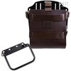 Unitgarage / ユニットガレージ Carrying system in aluminum with adjustable leather front， Quick Release System and frame， Brown/Black | U085+U000+1008-Brown-Black