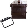 Unitgarage / ユニットガレージ Carrying system in aluminum with adjustable leather front， Quick Release System and frame， Brown/Silver | U085+U000+1008-Brown-Silver
