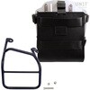 Unitgarage / ユニットガレージ Carrying system in aluminum with adjustable leather front， Quick Release System and frame， Black/Silver | U085+U000+1010DX-Black-Silver