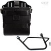 Unitgarage / ユニットガレージ Carrying system in aluminum with adjustable leather front， Quick Release System and frame， Black/Black | U085+U000+1021SX-Black-Black