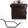 Unitgarage / ユニットガレージ Carrying system in aluminum with adjustable leather front， Quick Release System and frame， Brown/Silver | U085+U000+1524DX-Brown-Silver