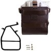 Unitgarage / ユニットガレージ Carrying system in aluminum with adjustable leather front， Quick Release System and frame， Brown/Silver | U085+U000+1620-Brown-Silver
