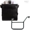 Unitgarage / ユニットガレージ Carrying system in aluminum with adjustable leather front， Quick Release System and frame， Black/Silver | U085+U000+3208SX-Black-Silver