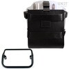 Unitgarage / ユニットガレージ Carrying system in aluminum with adjustable leather front， Quick Release System and frame， Black/Silver | U085+U000+3401-Black-Silver