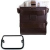 Unitgarage / ユニットガレージ Carrying system in aluminum with adjustable leather front， Quick Release System and frame， Brown/Silver | U085+U000+3401-Brown-Silver