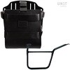 Unitgarage / ユニットガレージ Carrying system in aluminum with adjustable leather front， Quick Release System and frame Pan America 1250， Black/Black | U085+U000+3304SX-Black-Black