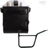 Unitgarage / ユニットガレージ Carrying system in aluminum with adjustable leather front， Quick Release System and frame Pan America 1250， Black/Silver | U085+U000+3304SX-Black-Silver