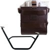 Unitgarage / ユニットガレージ Carrying system in aluminum with adjustable leather front， Quick Release System and right frame， Brown/Silver | U085+U000+1901DX-Brown-Silver
