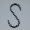 50x3.2mm Sフック(マットブラック焼付塗装/2個) エスコ