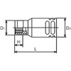 EA640MC-12B 3/8"DRx12mm 絶縁ソケット(薄肉) エスコ 64757553