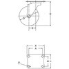 EA986PT-211 25mm キャスター(自在金具付) エスコ 64817069