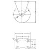 EA986PT-291 100mm キャスター(固定金具付) エスコ 64817333