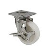 EA986PT-525 150mm キャスター(自在金具・ブレーキ付・ステンレス製) エスコ 64817568