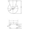 EA986PT-606 150mm キャスター(固定金具付・静電防止) エスコ 64817778